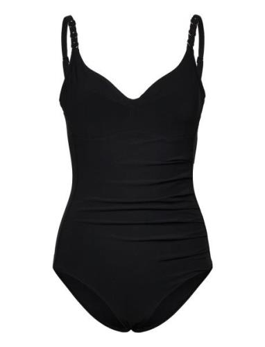 Emblem Bikini Covering Underwired Swimsuit Badedrakt Badetøy Black Cha...