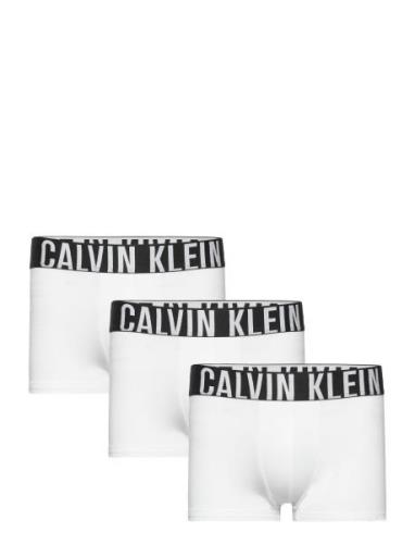 Trunk 3Pk Boksershorts White Calvin Klein