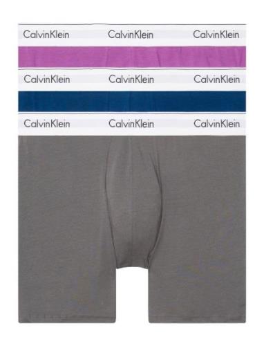Boxer Brief 3Pk Boksershorts Grey Calvin Klein
