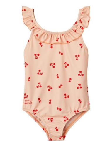 Kallie Printed Swimsuit Badedrakt Badetøy Pink Liewood