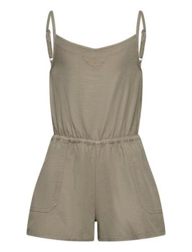 All In Jumpsuit Khaki Green Zadig & Voltaire Kids