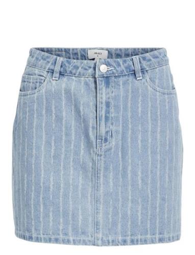 Objsali Hw Denim Mini Skirt 131 Kort Skjørt Blue Object