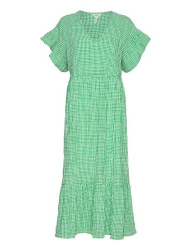 Objazana S/S Long Dress 126 Knelang Kjole Green Object