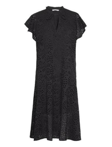 Habiba - Jumbo Stitch Dress Knelang Kjole Black Rabens Sal R