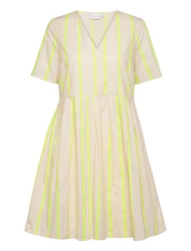 Dress With Stripes Knelang Kjole Yellow Coster Copenhagen