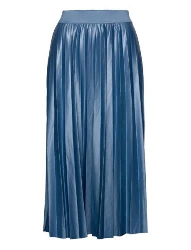 Vinitban Midi Skirt - Noos Knelangt Skjørt Blue Vila