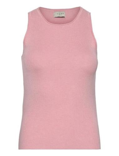 Flora Knit Top Vests Knitted Vests Pink NORR