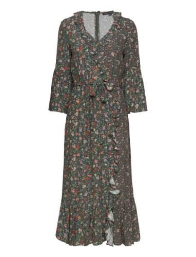 Annifrida Delphine Wrap Dress Knelang Kjole Multi/patterned French Con...