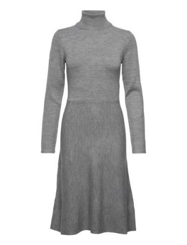 Babysoft A Line Dress Knelang Kjole Grey French Connection
