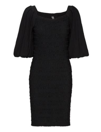 Cuviola Dress Knelang Kjole Black Culture
