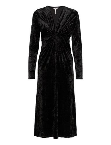 Objshera L/S Midi Dress 124 Knelang Kjole Black Object