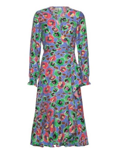 Yasarty Ls Midi Wrap Dress S. - Ca Knelang Kjole Multi/patterned YAS
