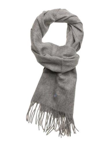 Plain Lambswool Scarf Accessories Scarves Winter Scarves Grey Barbour