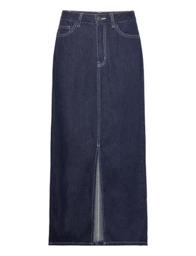 Objlea Mw Denim Long Skirt 129 Langt Skjørt Blue Object