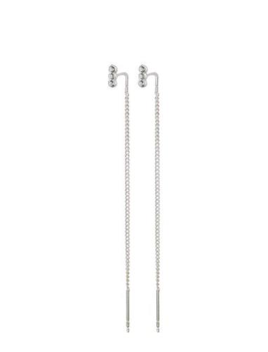 Titiana Recycled Crystal Earrings Silver-Plated Øredobber Smykker Silv...