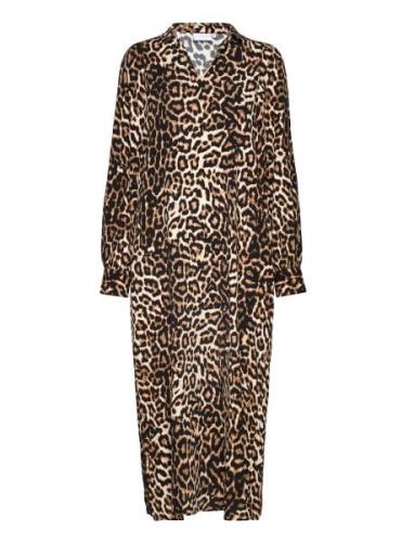 Dress With Leo Print Knelang Kjole Multi/patterned Coster Copenhagen