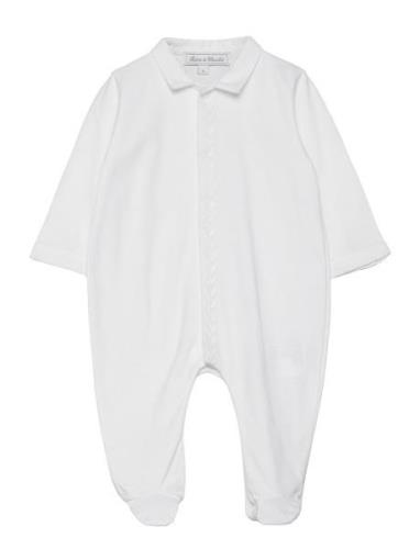 Linge D'antan Sleepsuit Pyjamas Sie Jumpsuit White Tartine Et Chocolat