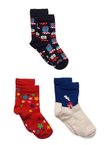 3-Pack Kids Holiday Socks Gift Set Sokker Strømper Multi/patterned Hap...
