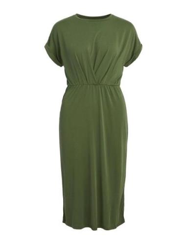 Objannie New S/S Dress Noos Knelang Kjole Green Object