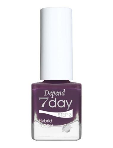 7Day Hybrid Polish 7298 Neglelakk Sminke Purple Depend Cosmetic