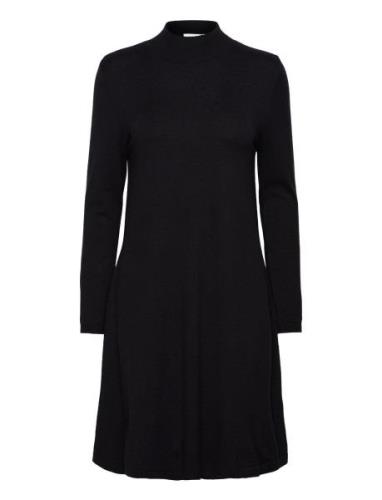 Vicomfy A-Line Rollneck Knit Dress/Pb/1 Dresses Knitted Dresses Black ...
