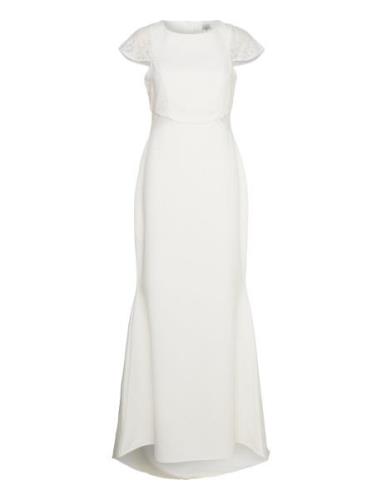 Yaschrista Cs Maxi Train Dress - Celeb Maxikjole Festkjole White YAS