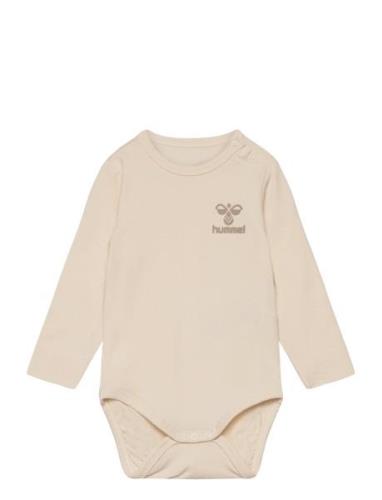 Hmlmino Body L/S Langermet Bodysuit Beige Hummel