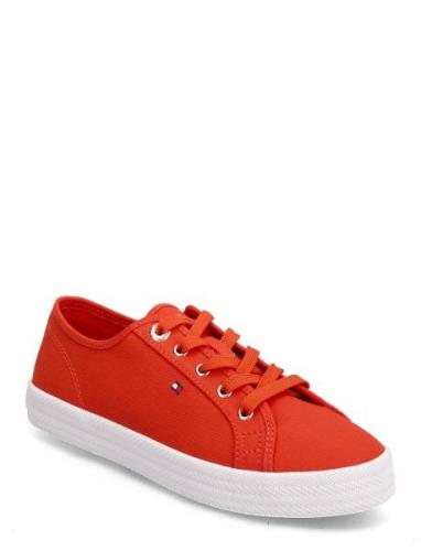 Essential Vulcanized Sneaker Lave Sneakers Orange Tommy Hilfiger