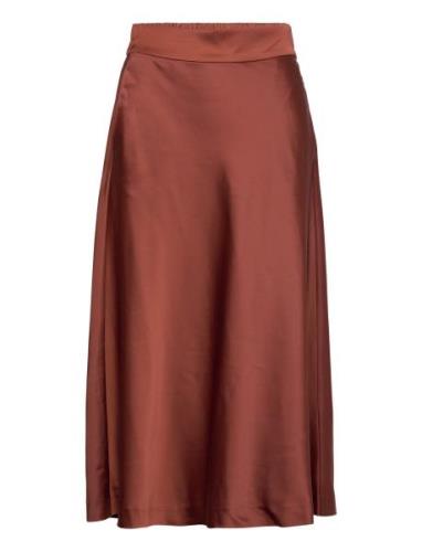 Zilkyiw Skirt Knelangt Skjørt Brown InWear