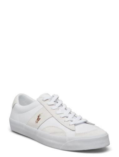 Sayer Canvas & Suede Sneaker Lave Sneakers White Polo Ralph Lauren