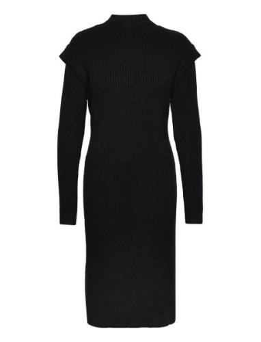 Avaline Knit Dress 1 Knelang Kjole Black Minus