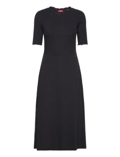 Dresses Knitted Knelang Kjole Black EDC By Esprit