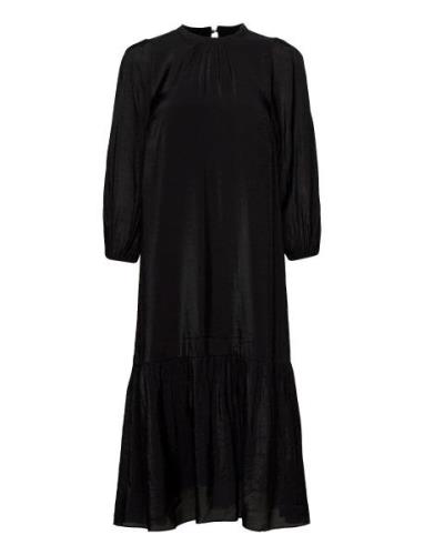 Poppyiw Dress Knelang Kjole Black InWear