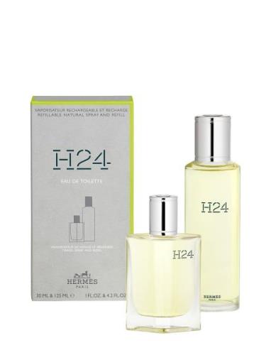 H24 Edt Refill Spray + Bottle Refill Parfyme Eau De Parfum Nude HERMÈS