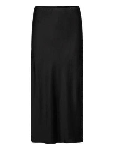 Kamia Midi Skirt Knelangt Skjørt Black Minus