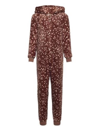 Pajama Sies Animal Pyjamas Sie Jumpsuit Brown Lindex