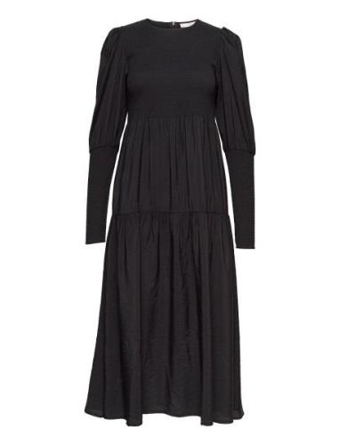 Morianagz Solid Long Dress Knelang Kjole Black Gestuz