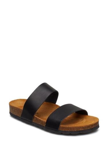 Biabetricia Twin Strap Sandal Flate Sandaler Black Bianco