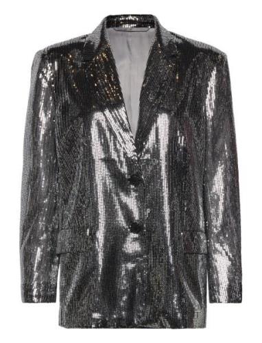 2Nd Edition Lenny - Sequins Flash Blazers Single Breasted Blazers Silv...
