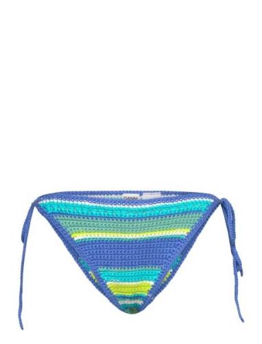 Crochet Swimwear Swimwear Bikinis Bikini Bottoms Side-tie Bikinis Blue...