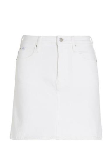 Hr A-Line Mini Skirt Kort Skjørt White Calvin Klein Jeans