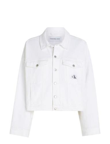 Relaxed Denim Jacket Dongerijakke Denimjakke White Calvin Klein Jeans