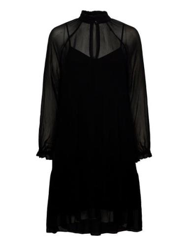 Tul Dress Knelang Kjole Black Second Female