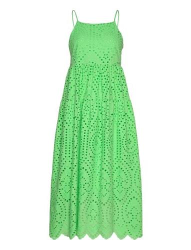Yasmonica Strap Midi Dress S. Knelang Kjole Green YAS