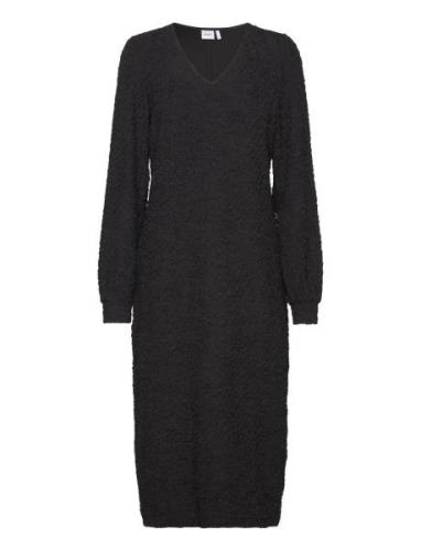 Nusybil Dress Knelang Kjole Black Nümph