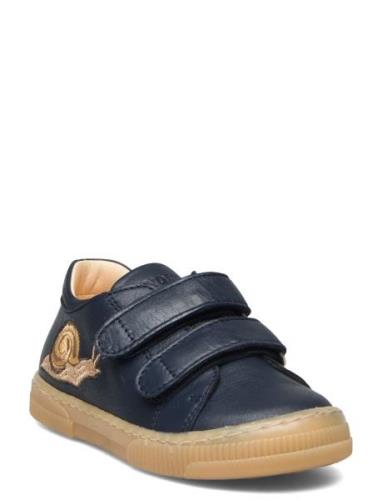 Shoes - Flat - With Velcro Lave Sneakers Navy ANGULUS