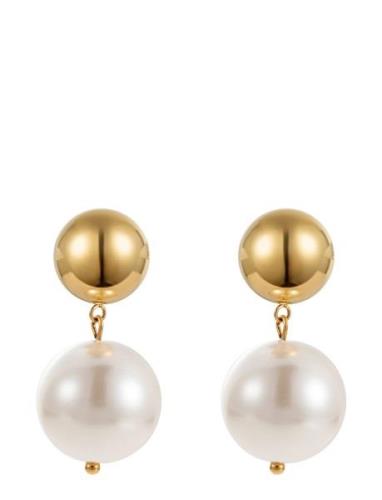 Jolie Pearl Earring Øredobber Smykker Gold By Jolima