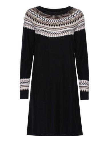 Dresses Flat Knitted Knelang Kjole Black Esprit Casual
