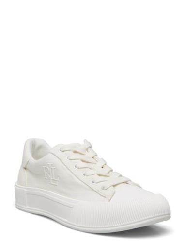 Daisie Canvas & Suede Sneaker Lave Sneakers White Lauren Ralph Lauren