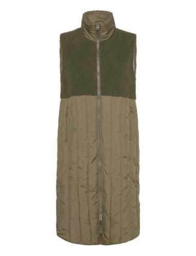 Fqolga-Waistcoat Vests Padded Vests Green FREE/QUENT